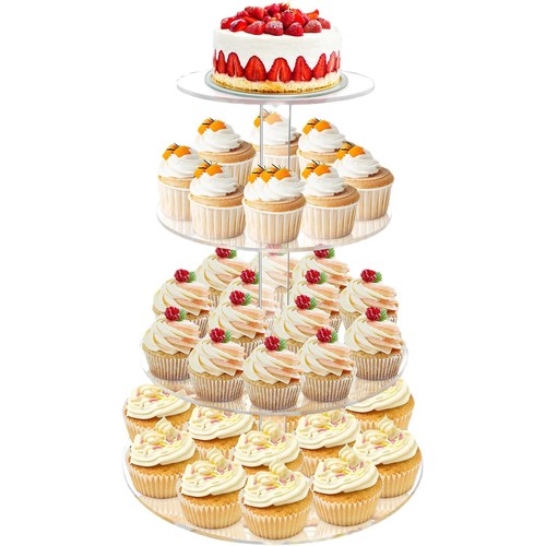 Tier clear round cupcake - clear,