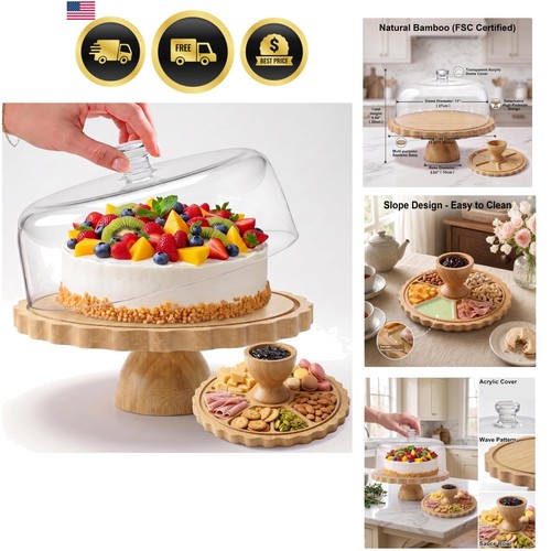 Bamboo cake stand with - bamboo,