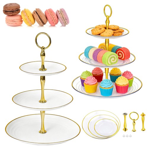 2pcs cake stand tier - 2pcs, 3-tier