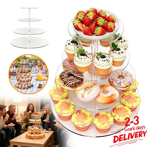 Clear acrylic round cupcake - acrylic,