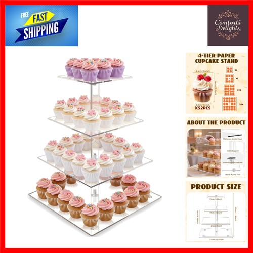 Elegant tier square acrylic - 4,