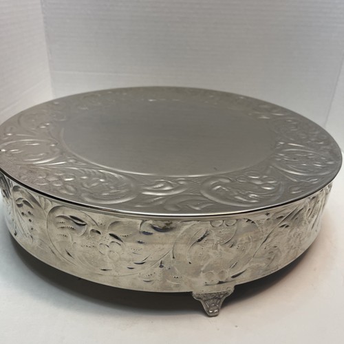 Silver embossed metal - embossed, cake