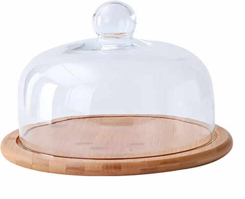 Cake stand with dome - stand, lid,