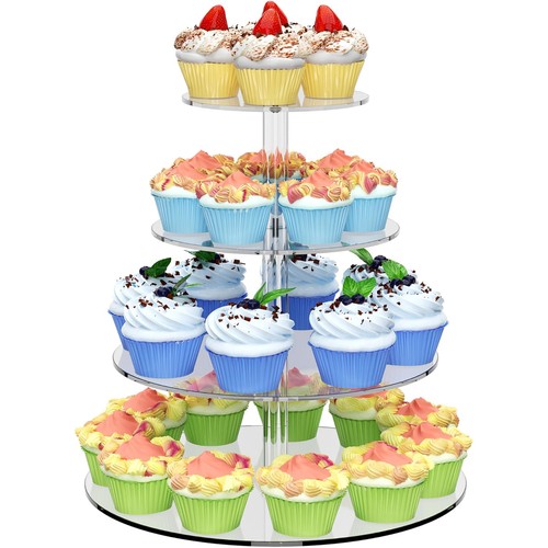 Acrylic round cupcake - cupcake, stand