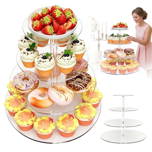Clear acrylic round cupcake - round,