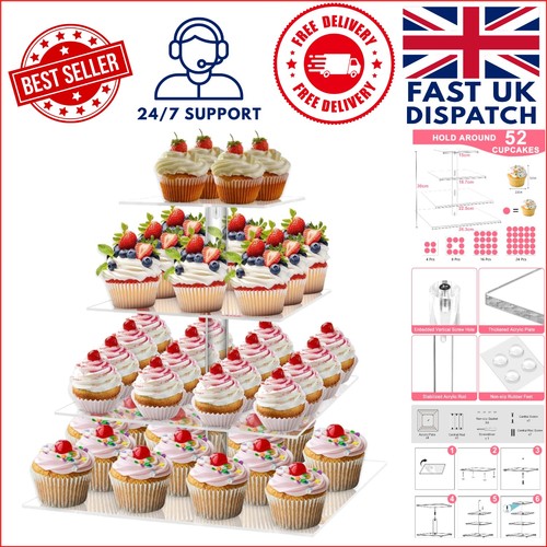 Tier clear acrylic cupcake - tier,