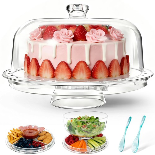 Cake stand with dome - stand, 6