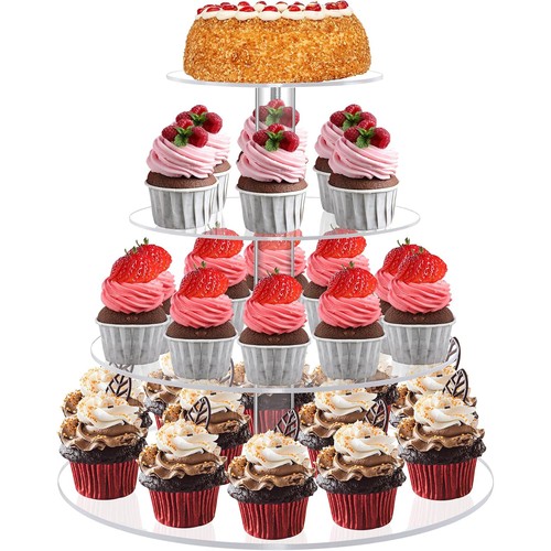 Clear acrylic round - round, cupcake
