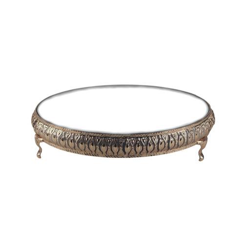 Round mirror top wedding cake - round,