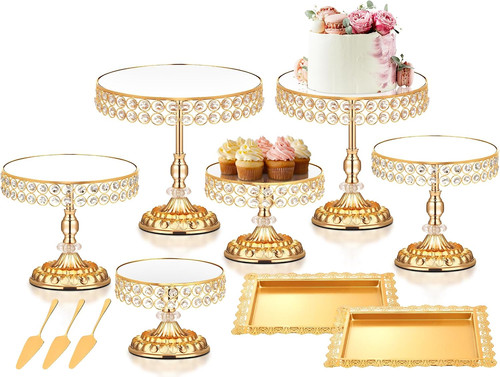 Pieces gold cake stand set - pieces,