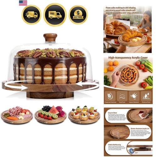 Rotating cake stand with - cake,